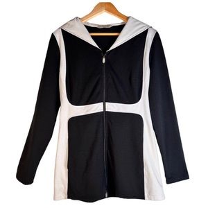 Boston Proper Black & White Sport Jacket Size Medium